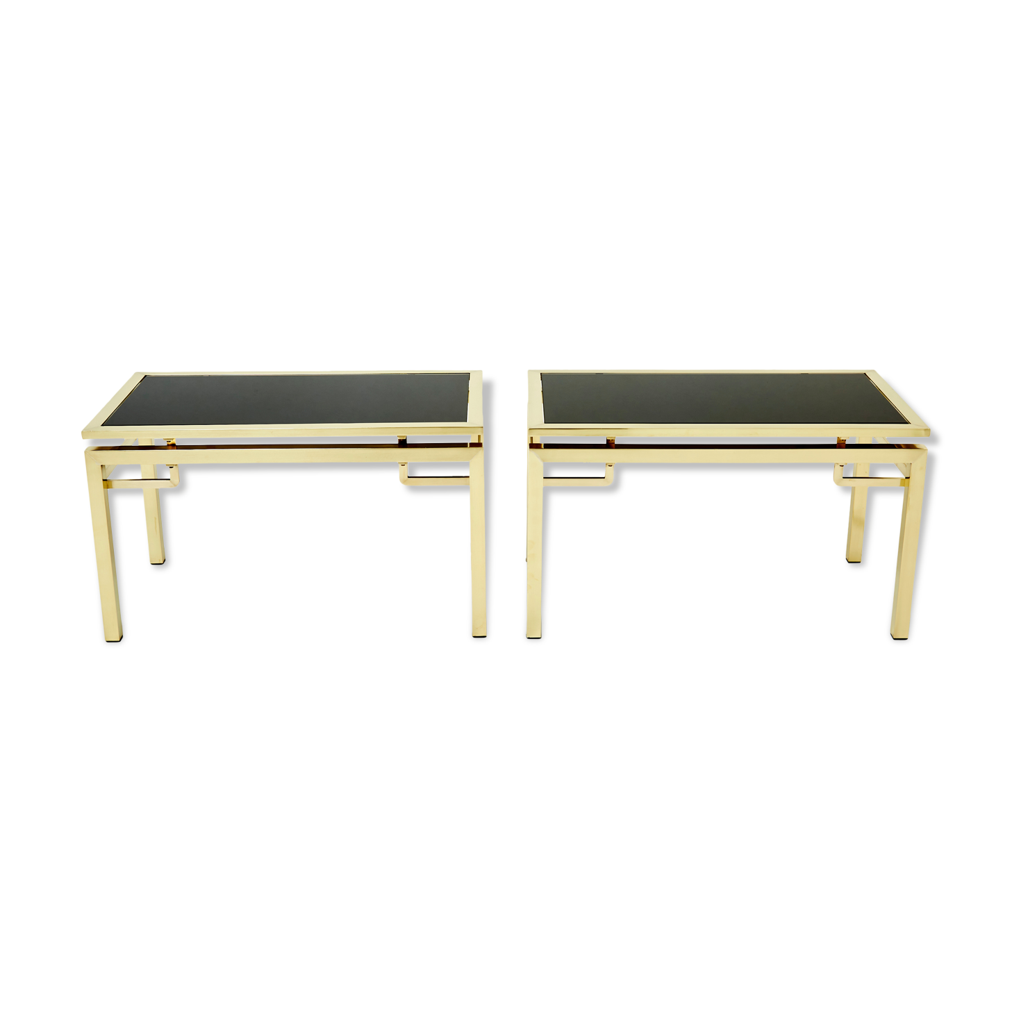 Pair of brass sofa pieces Guy Lefevre for Maison Jansen 70s