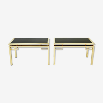 Pair of brass sofa pieces Guy Lefevre for Maison Jansen 70s