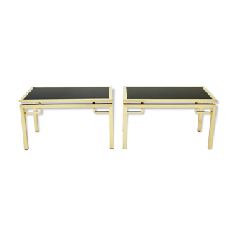 Pair of brass sofa pieces Guy Lefevre for Maison Jansen 70s