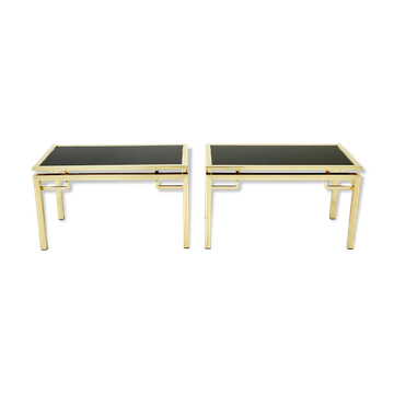 Pair of brass sofa pieces Guy Lefevre for Maison Jansen 70s