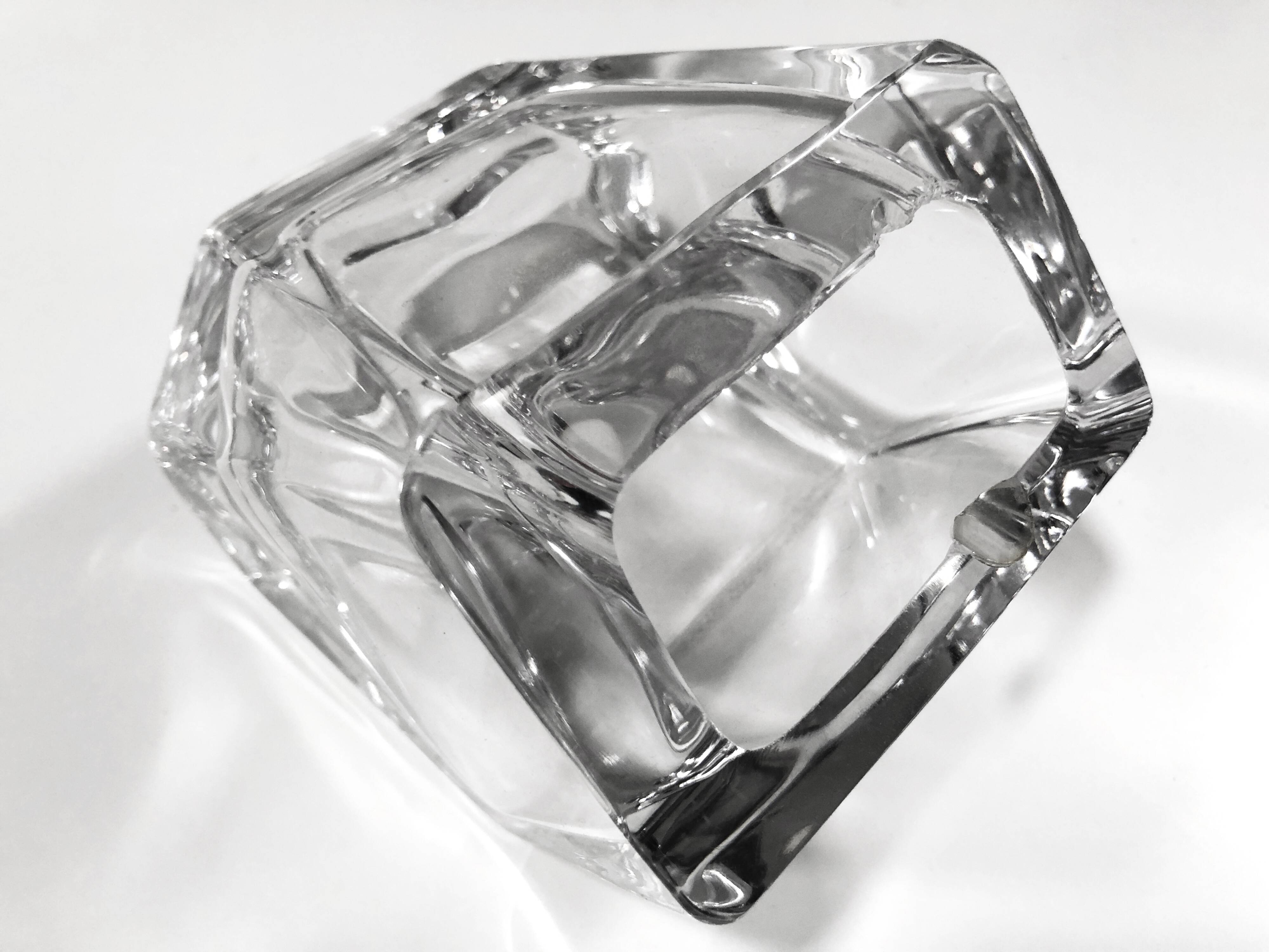 Vintage Ashtray • Pen Holder • Crystal • Daum France • 1970