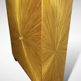 Straw marquetry cabinet
