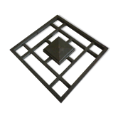 Old 4-point steel door ornament