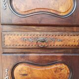 Louis XV Standing Man in Walnut and Ash Burl