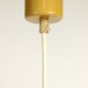 Delmas pendant lamp France 60s openwork yellow sheet & opaline