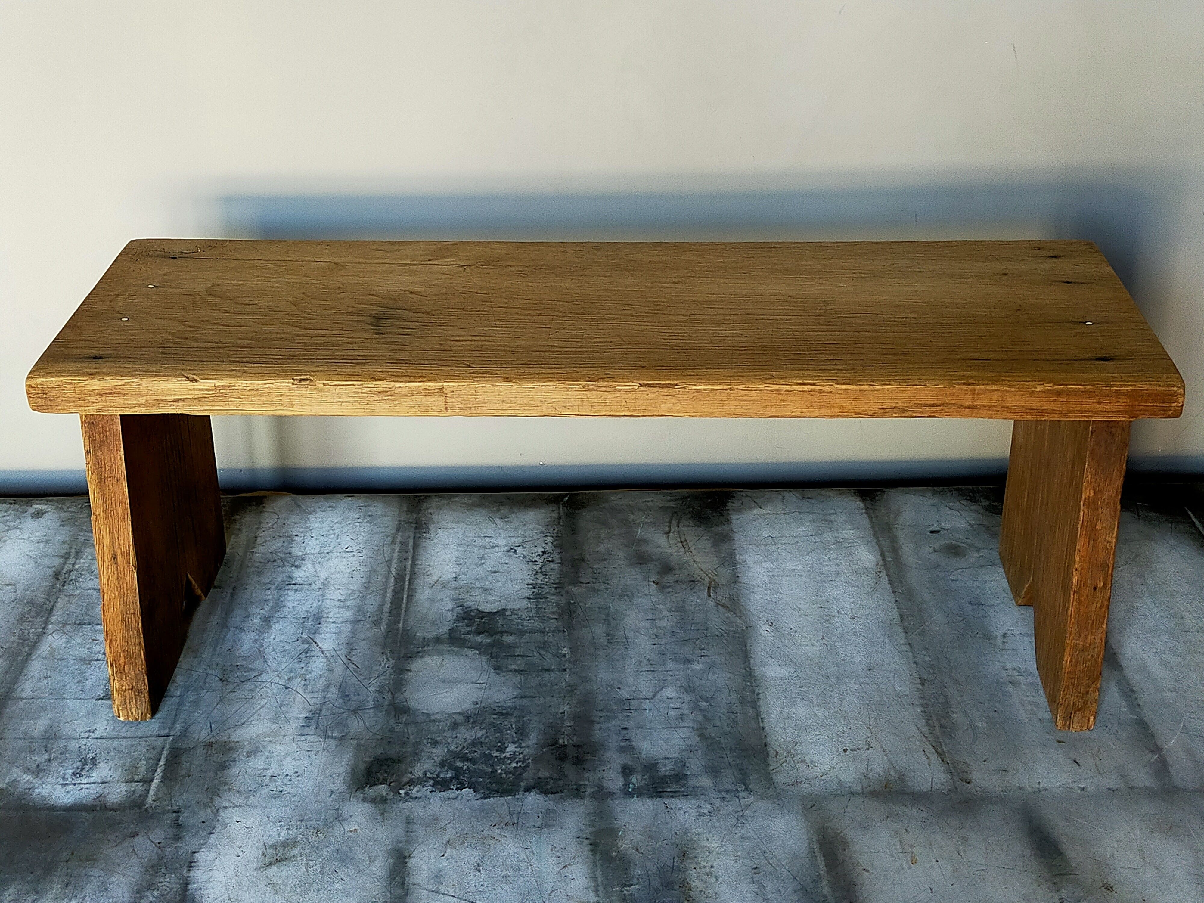 Booster bench Reconstruction in raw solid oak