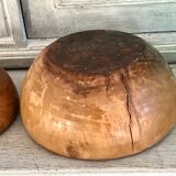 Vintage wooden olive wood bols