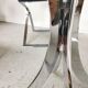 Table vintage verre et chrome 1970