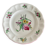 Low compote dish in Lunéville earthenware