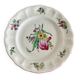 Low compote dish in Lunéville earthenware