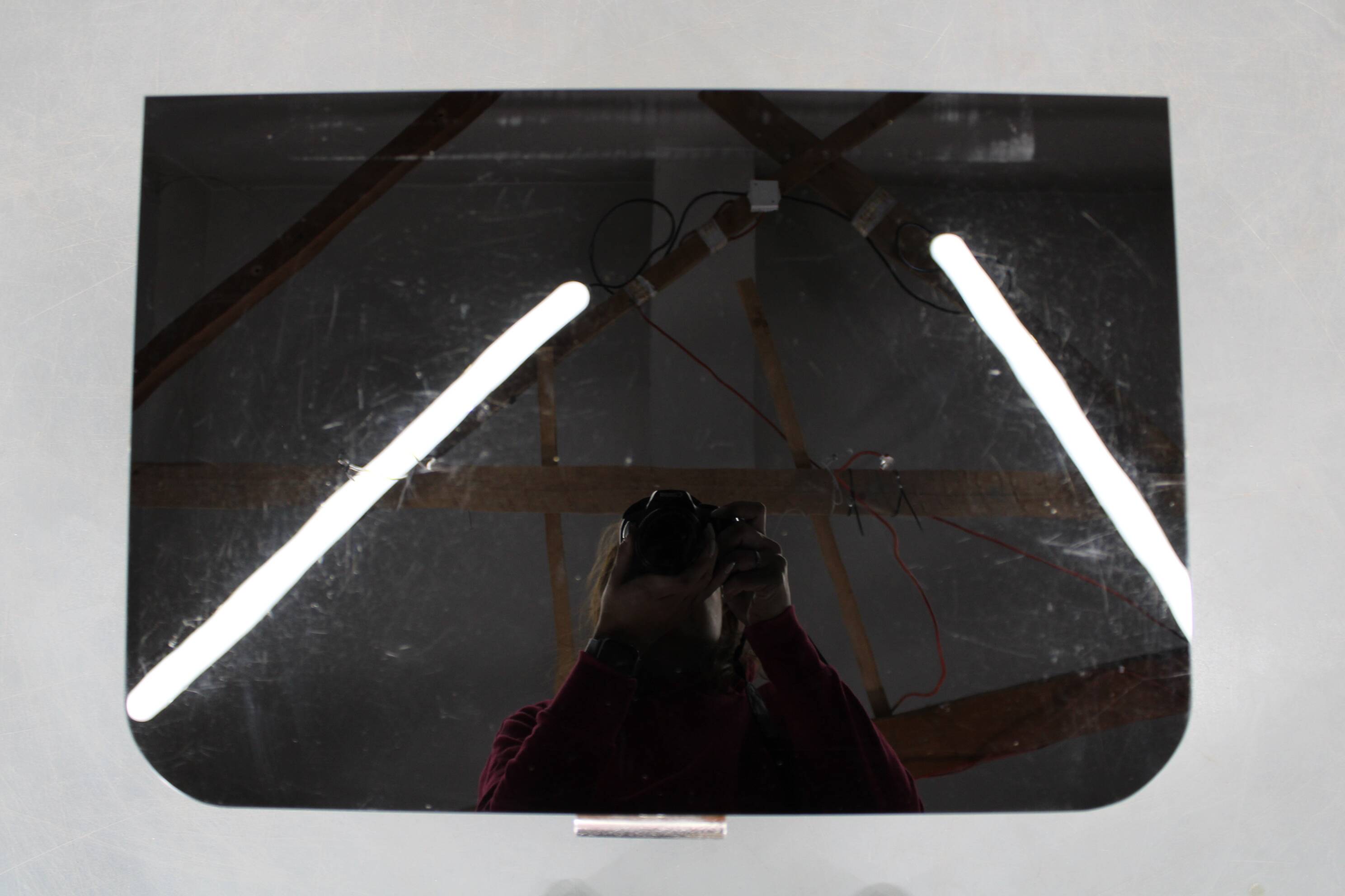 Art Deco walnut nightstand with black opaxite glass, Czechoslovakia 1930s