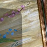 bouquet of flowers - oil or acrylic on canvas, signed Collot Bernard 1982