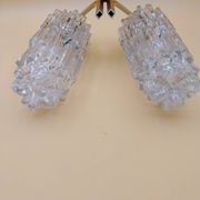 Double tulip wall light in Hoffmeister Iceberg Glass