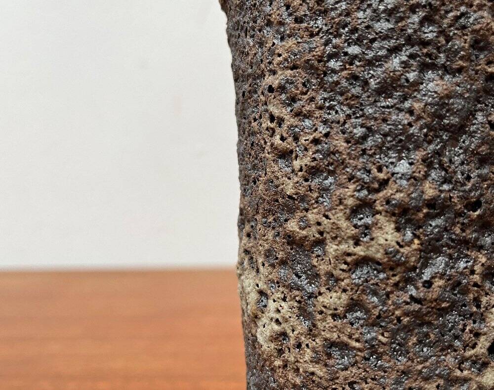 Brutalist Carafe Vase West German in Fat Lava Ceramic from the 1960s by Jopeko