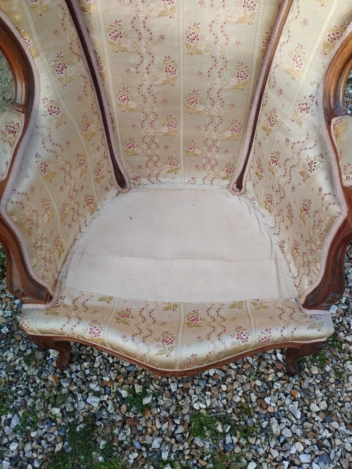 Paire de fauteuils anciens style louis xv