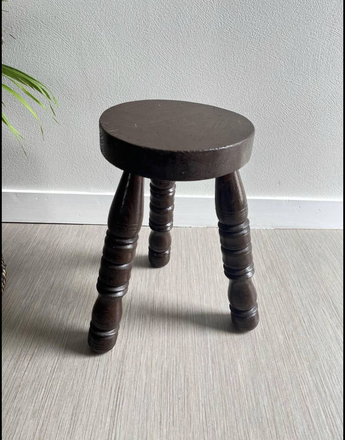 Wooden tripod stool