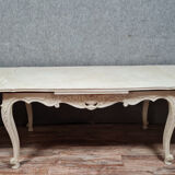 Louis XV Provençale extension table in lacquered wood twentieth century