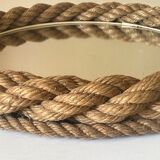 Round mirror in vintage rope 60