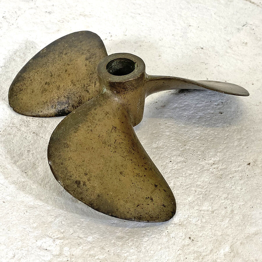 Old bronze boat propeller