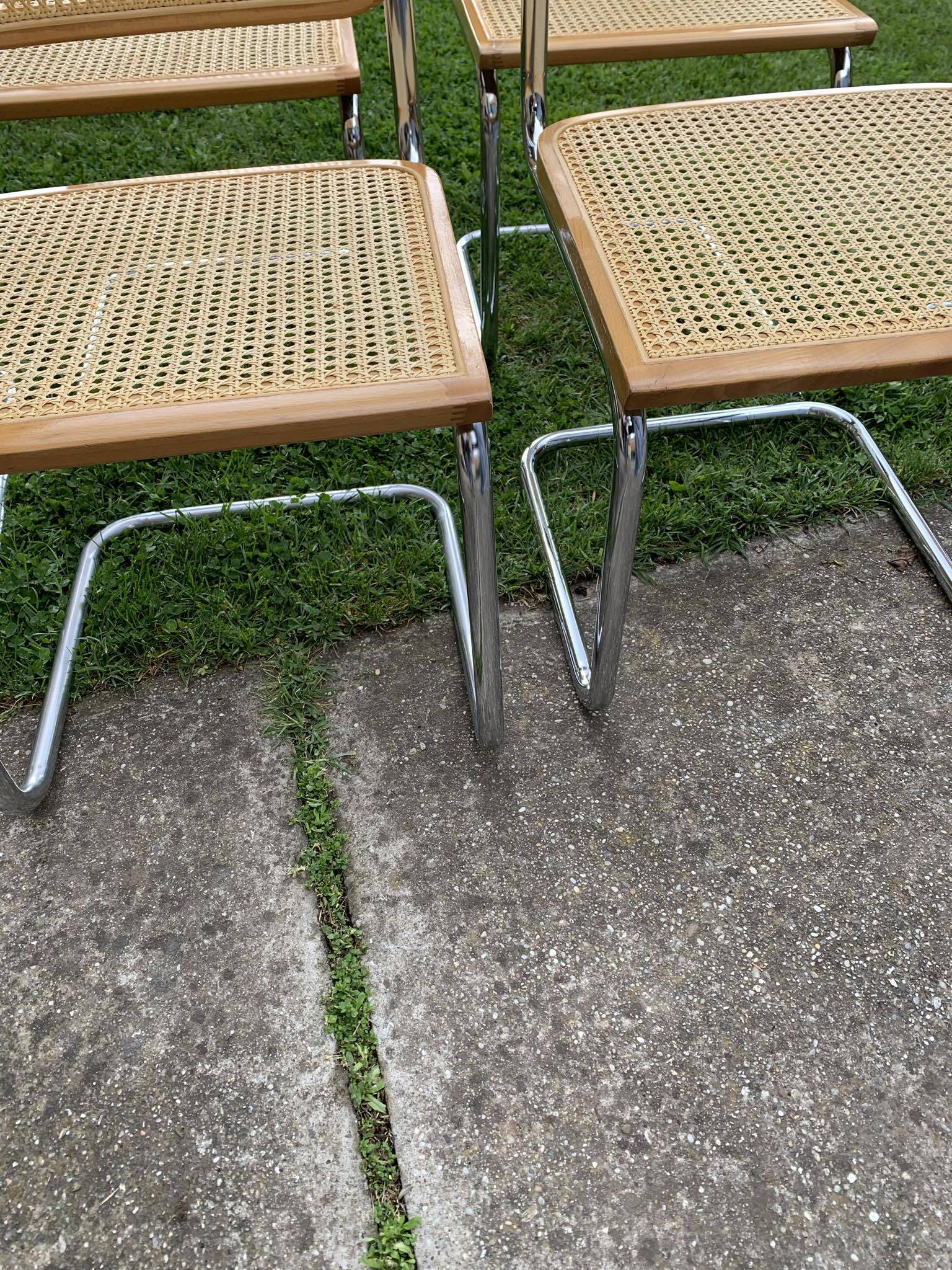 6 chaises Cesca de Marcel Breuer