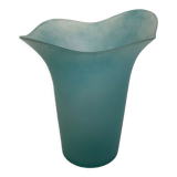 Vase corolla blue glass paste