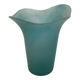 Vase corolle pâte de verre bleu