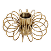 Vintage Brass Spiral Candle Holder Minimalist Midcentury Design