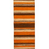 Scandinavian mid-century modern gallery rug, 234 cm x 80 cm (92 x 31 in).