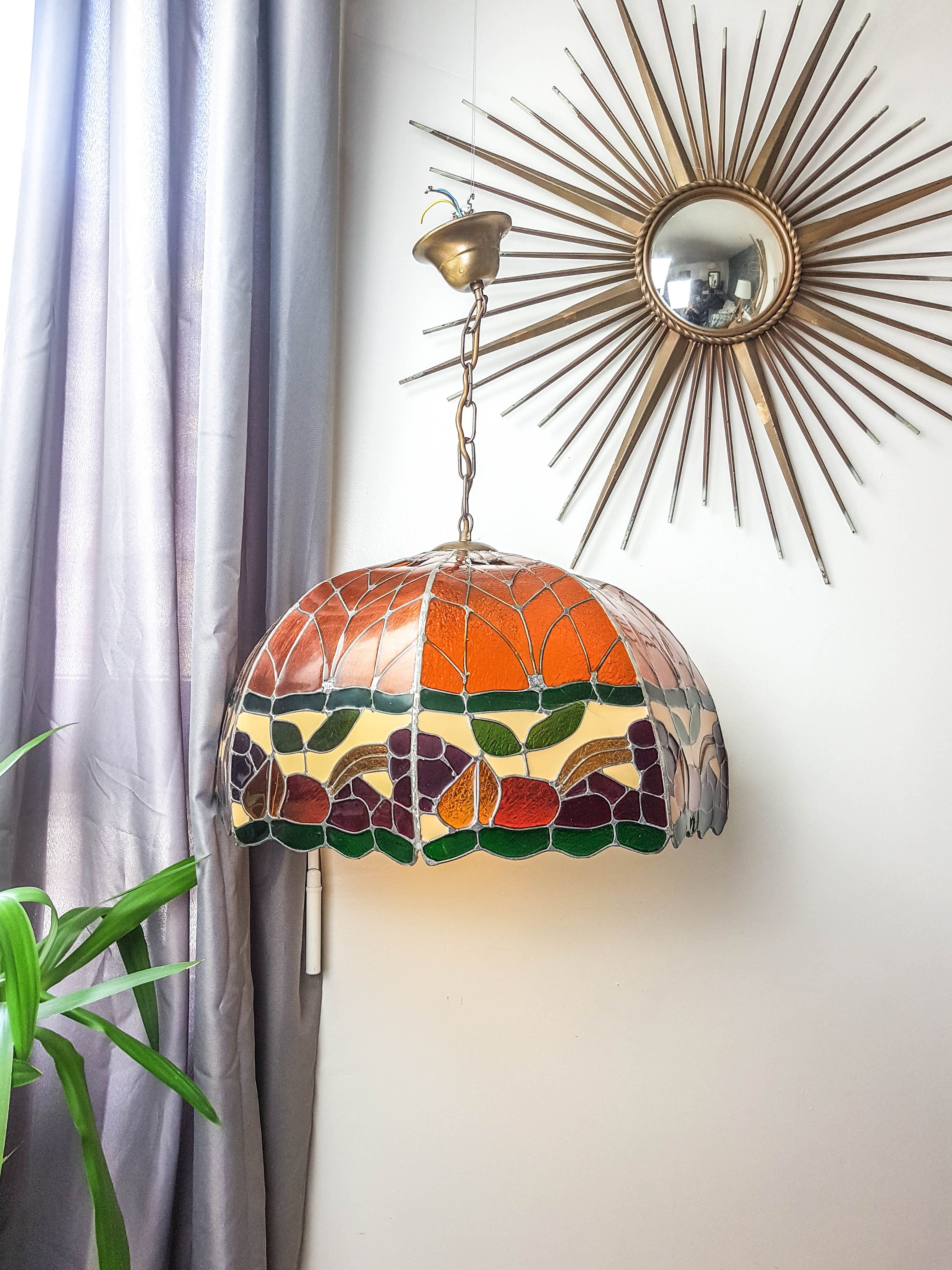 Suspension lamp style "Tiffany" vintage Art Deco