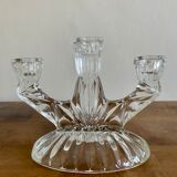 3-spoke glass candle holder