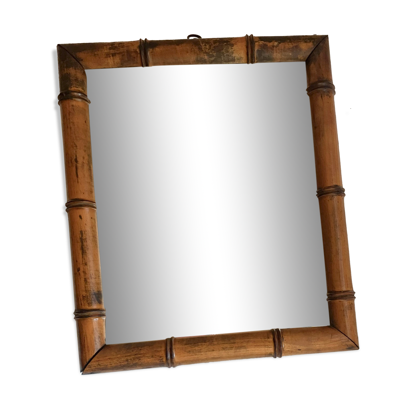 Miroir bois sculpté, début 1900, 26x31 cm