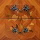 Pair of bedside tables in rosewood marquetry, Louis XV style – 2nd half of the 20th century