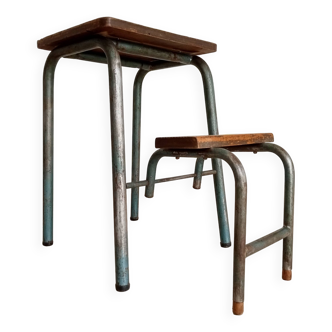 Vintage school stool stepladder 40s/50s