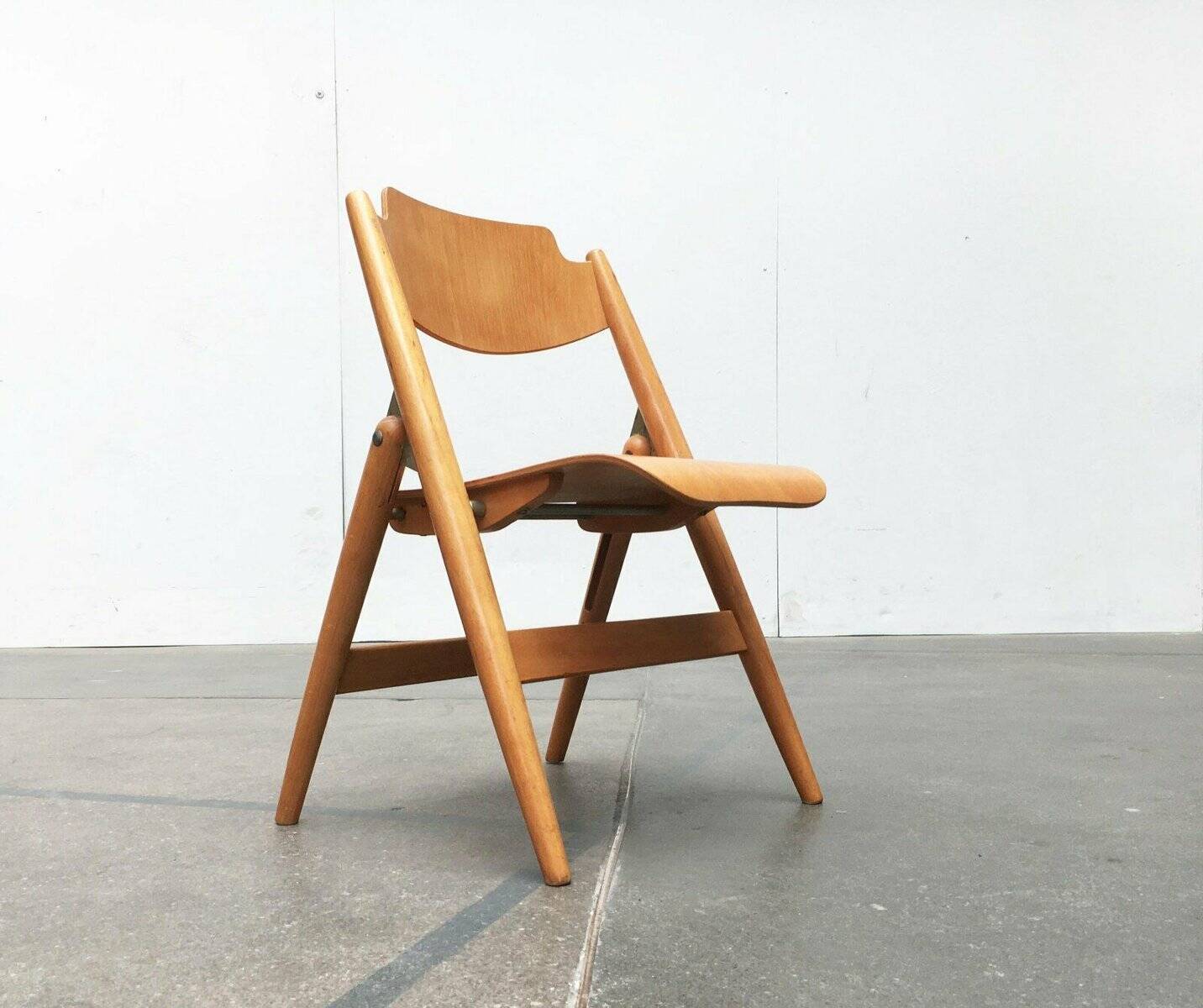 Set of folding chairs for children SE 18 German mid-century by Egon Eiermann for Wilde+Spieth, 1950s