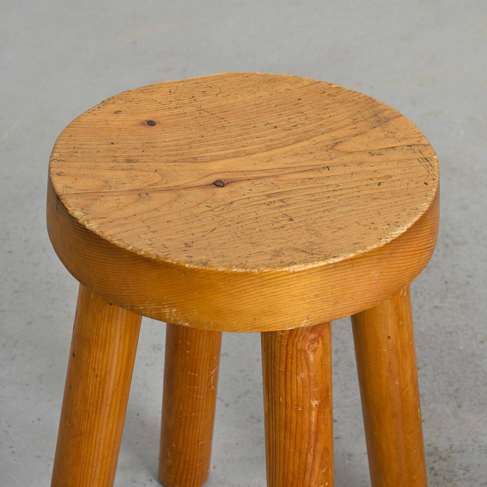 Pair of stools by Charlotte Perriand, Les Arcs, circa 1965