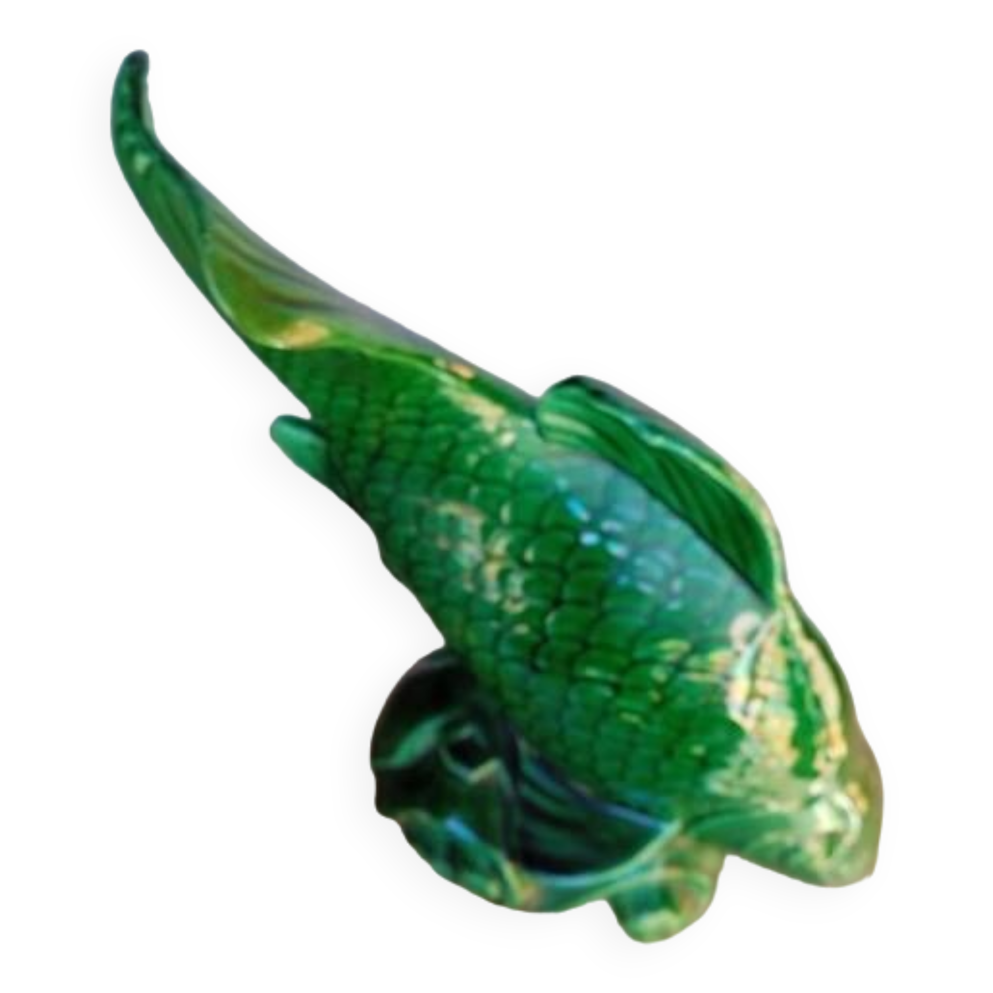 Saint Clement fish in green vintage ceramic