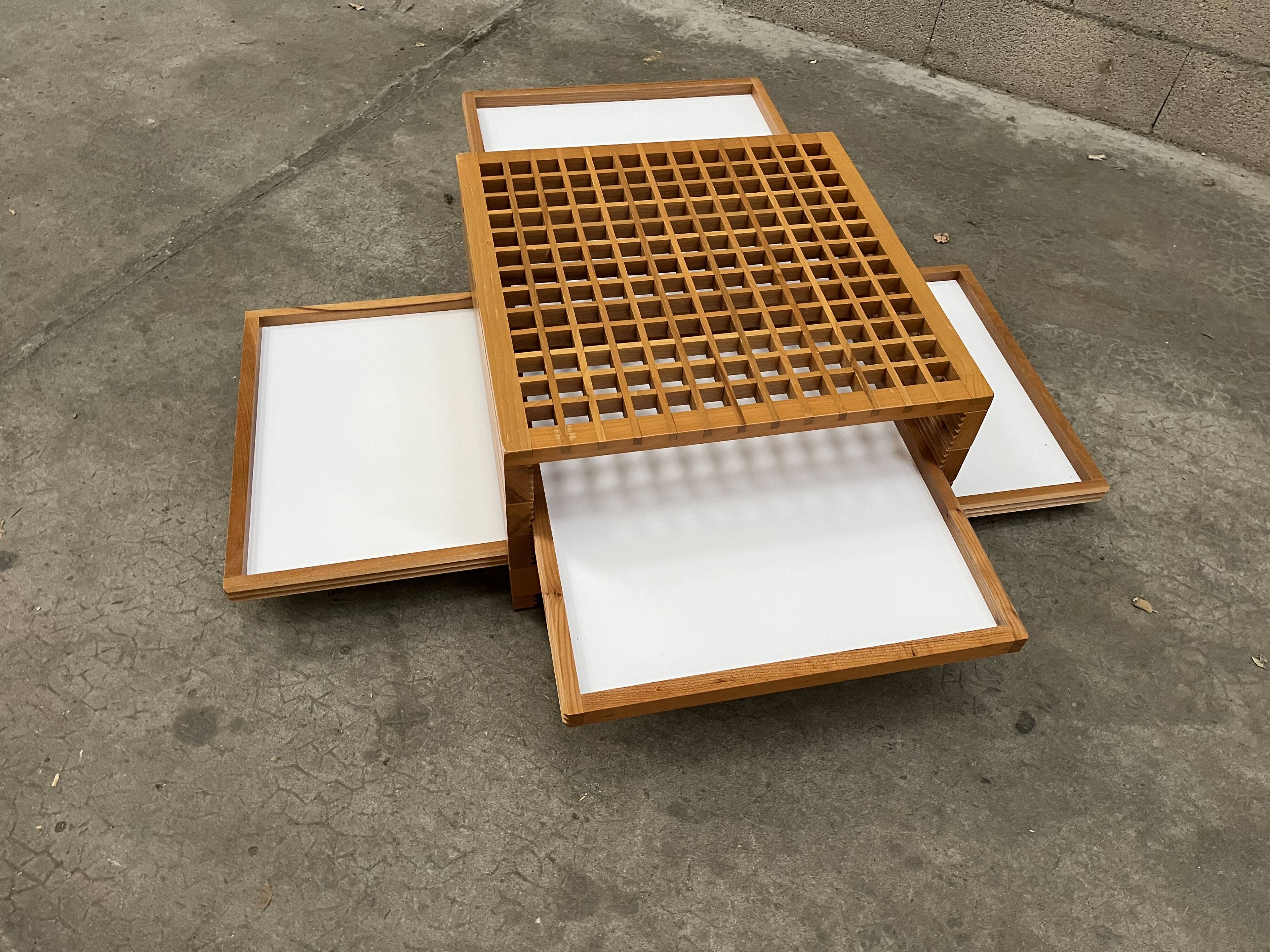 tetra design coffee table Bernard Vuarnesson