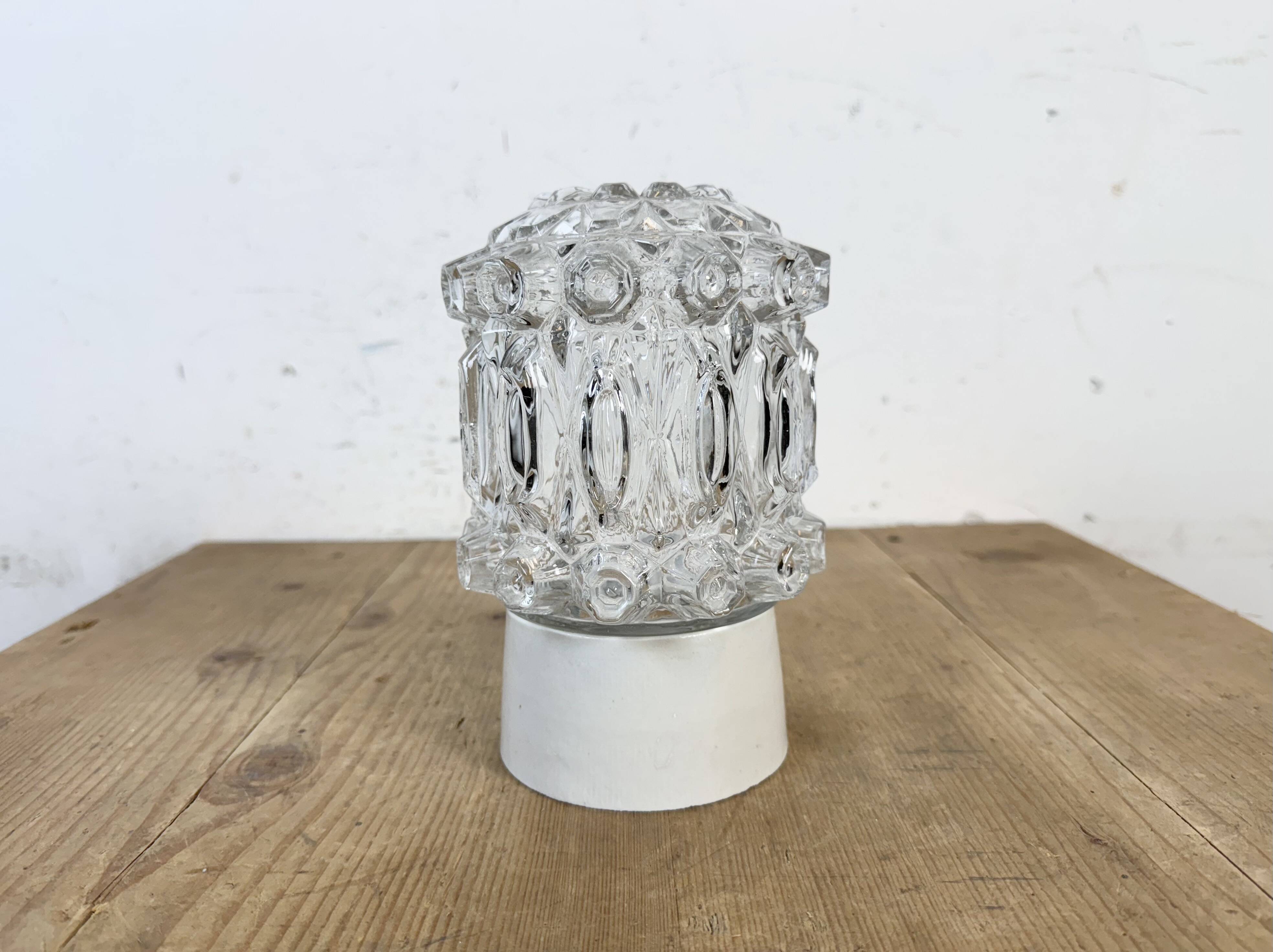 Vintage White Porcelain Ceiling Light, 1970s