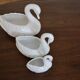 Lot de 3 cache-pots famille cygne