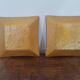 Lot de 3 plats verre décor or