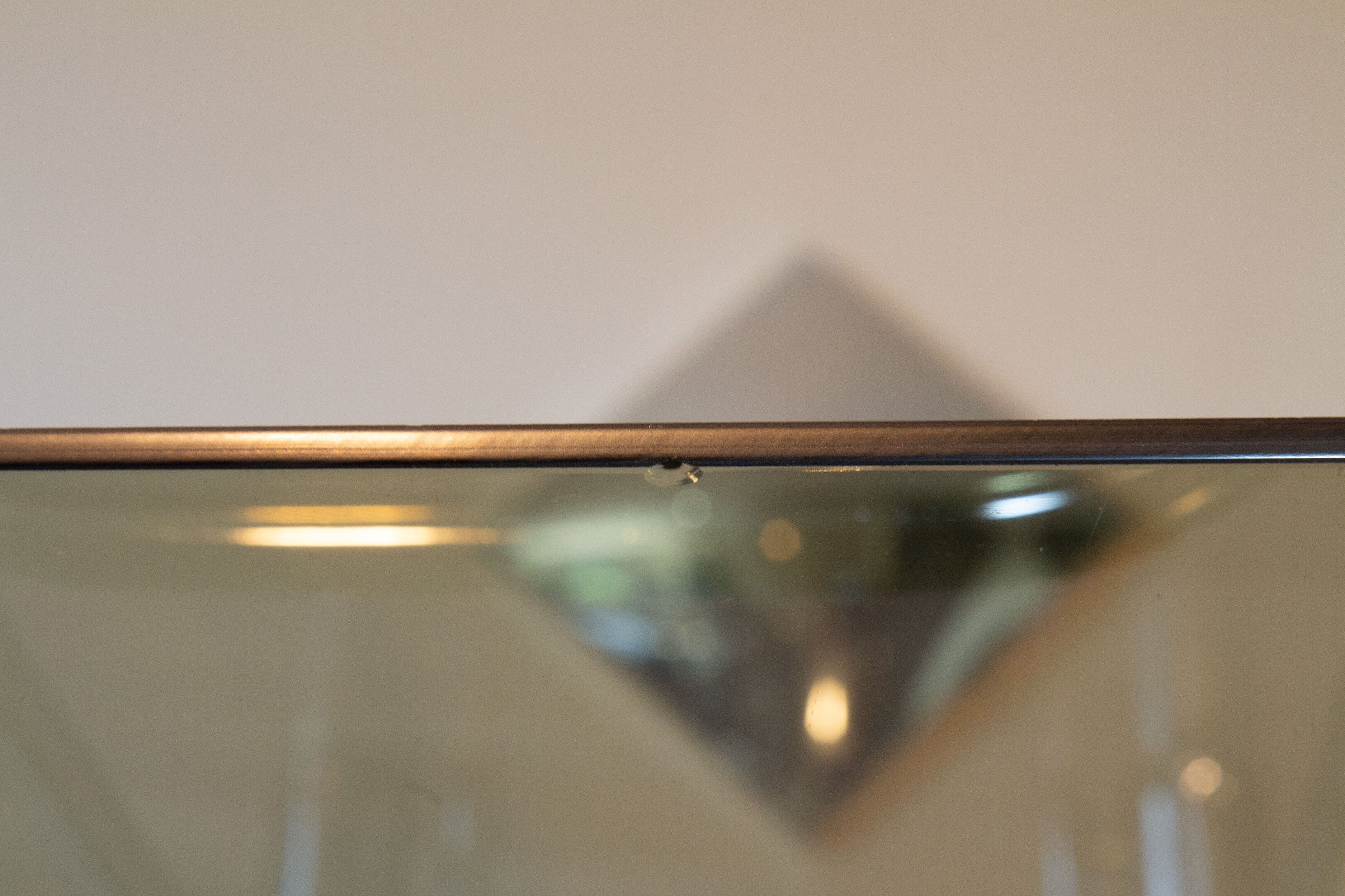 Table basse 1970 verre fumé et chrome