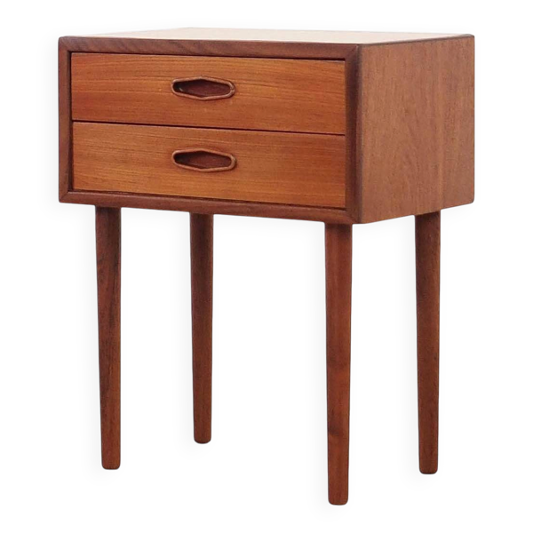 Table de chevet en teck, design danois, années 1970, fabriquée au Danemark