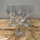 Set of 6 vintage 20th century cut crystal stemmed glasses