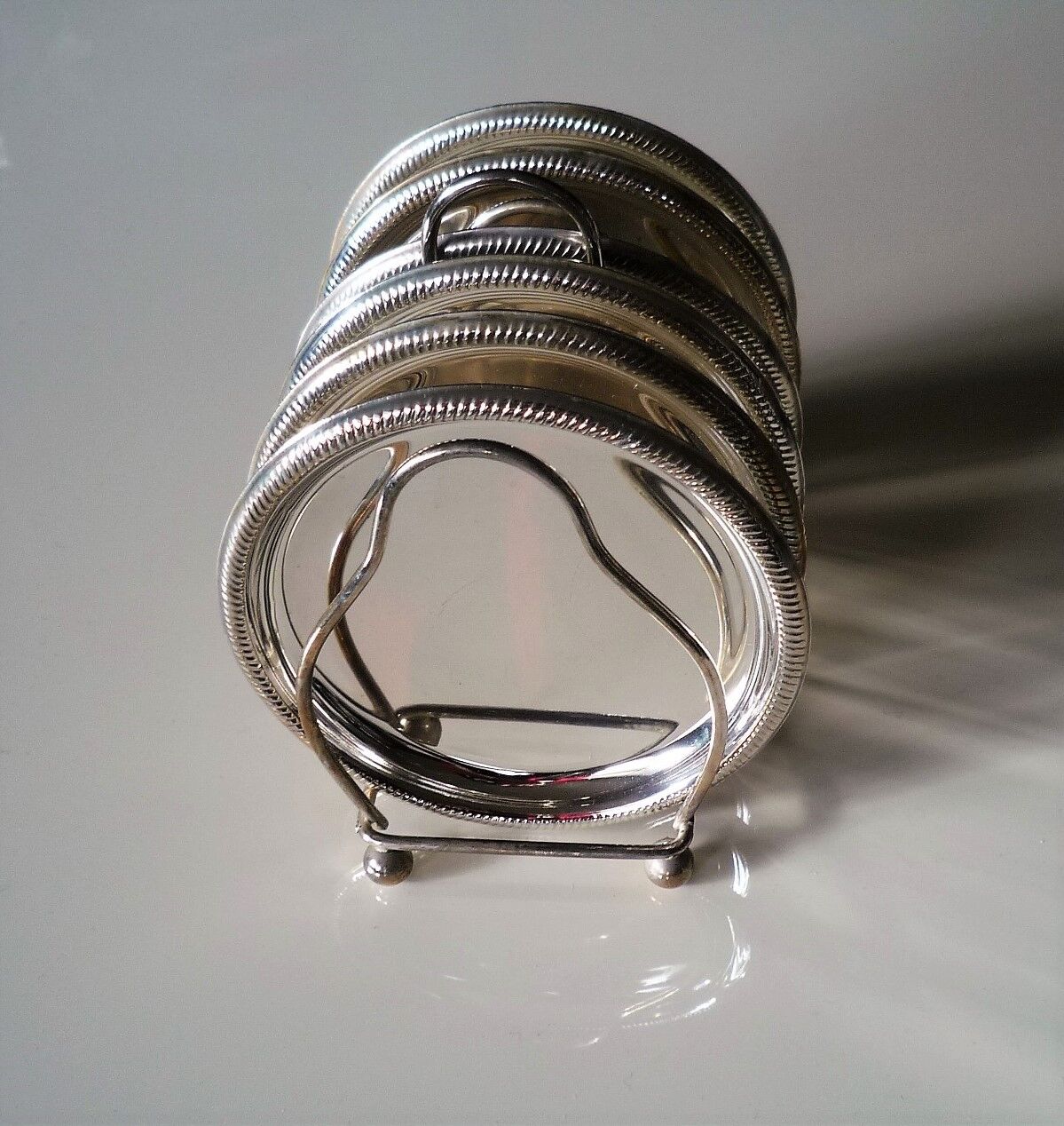 Silver metal coaster 80's