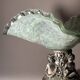 Centrepiece bowl LA MERIDIANA in blown glass on a silver pedestal.