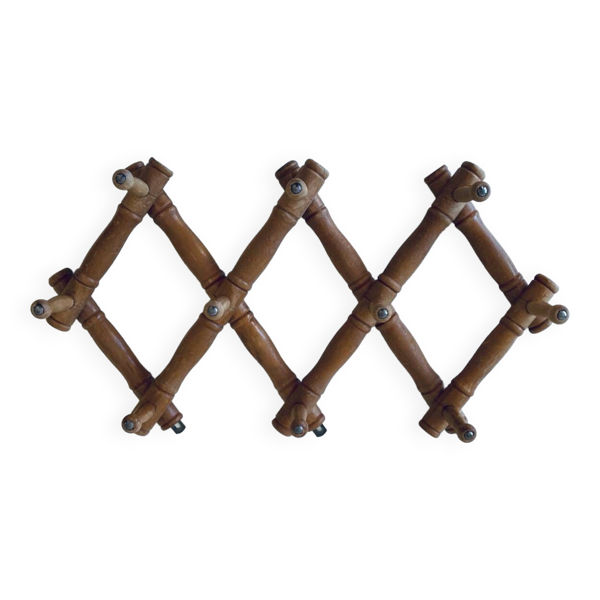 Ancien porte manteau mural en bois