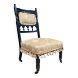 Chaise à nourrice stylé victorien , chauffeuse fin XIXe