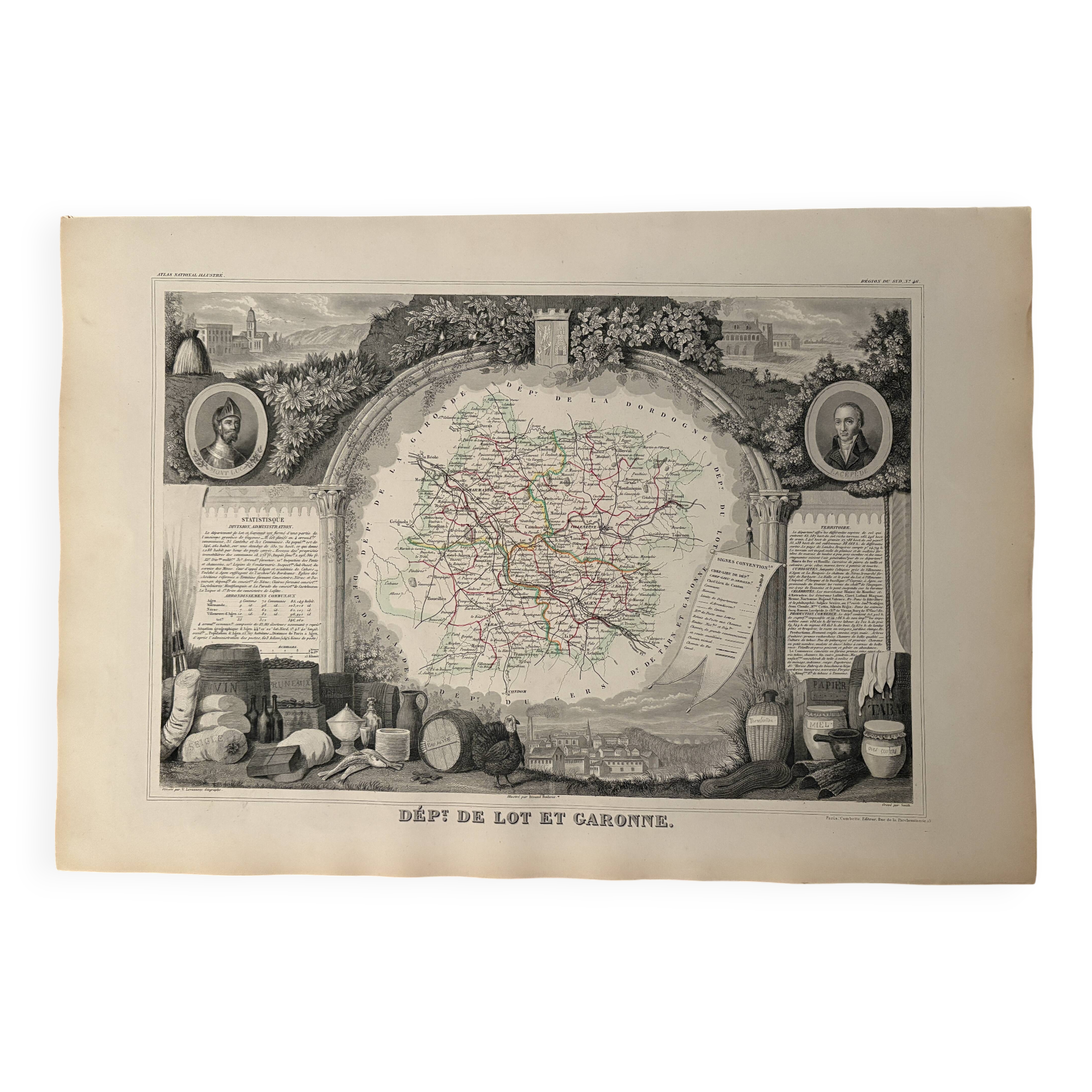 Old map of Lot et Garonne - 1840
