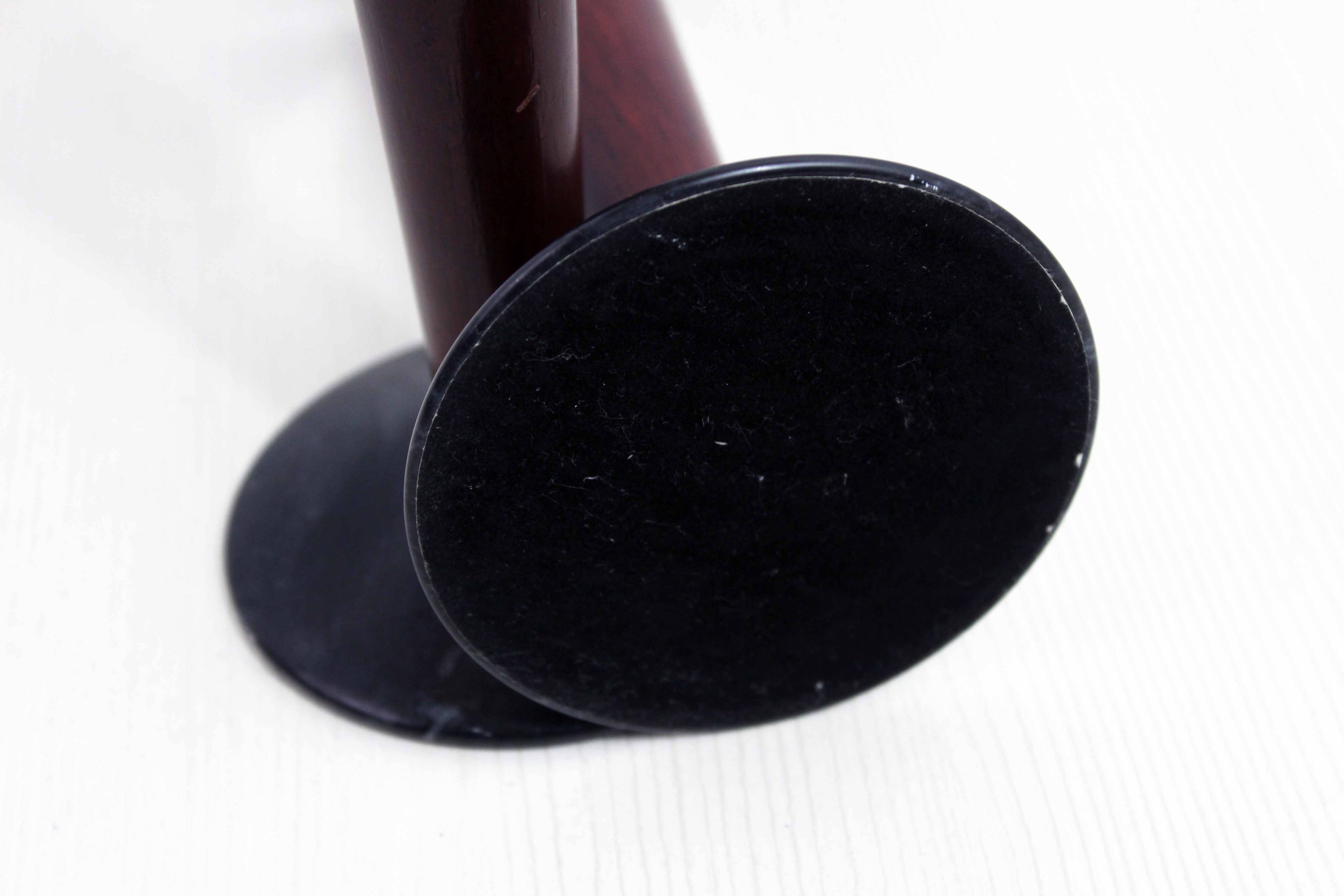 Pair of wood and stone candlesticks