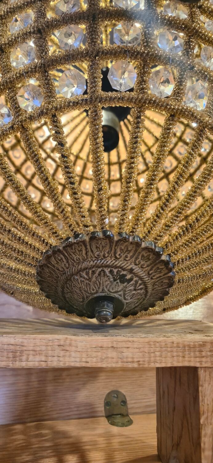 Magnificent and spectacular vintage Italian spherical chandelier.